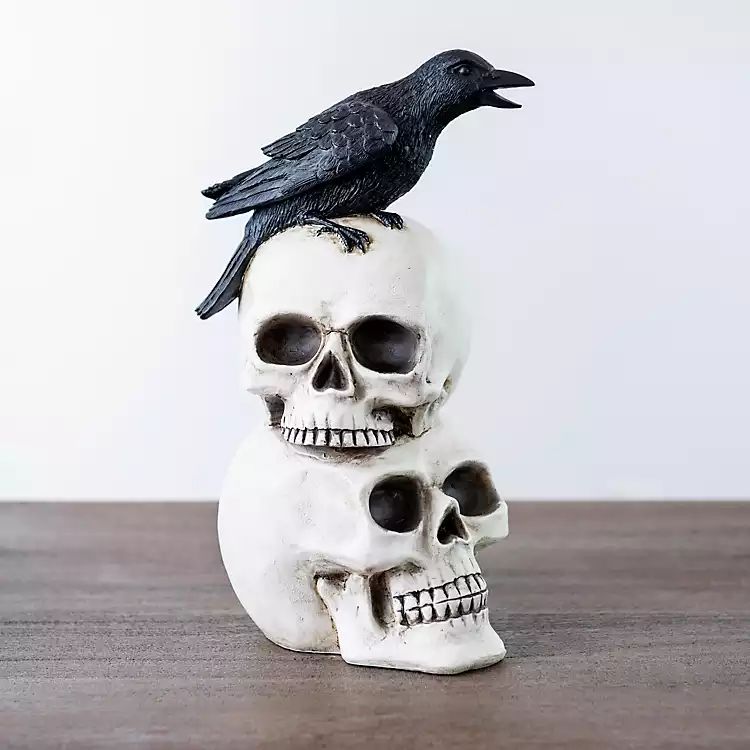 New! Raven on Skulls Statue | Kirkland's Home