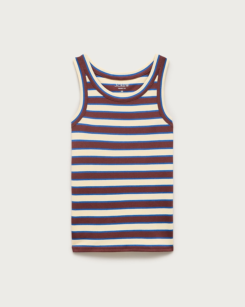 New perfect-fit high-neck tank top in stripe | J. Crew US