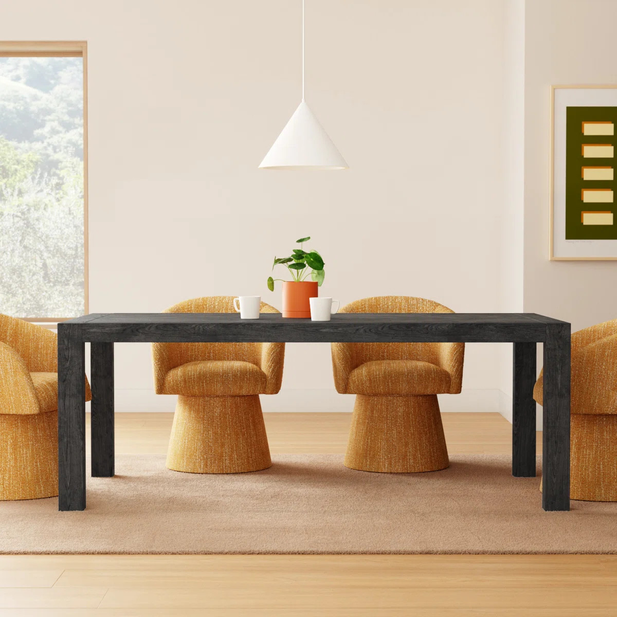 Block 84" Solid Wood Dining Table | Wayfair North America