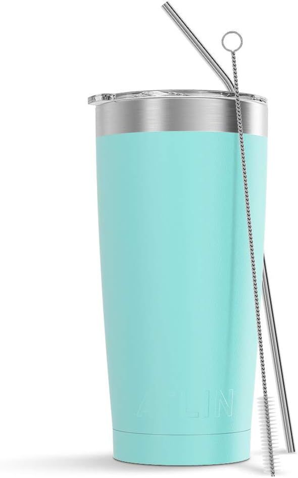 Atlin 20 oz Tumbler Stainless Steel Vacuum Insulated Tumbler with Clear Lids and Straw Travel Cof... | Amazon (US)