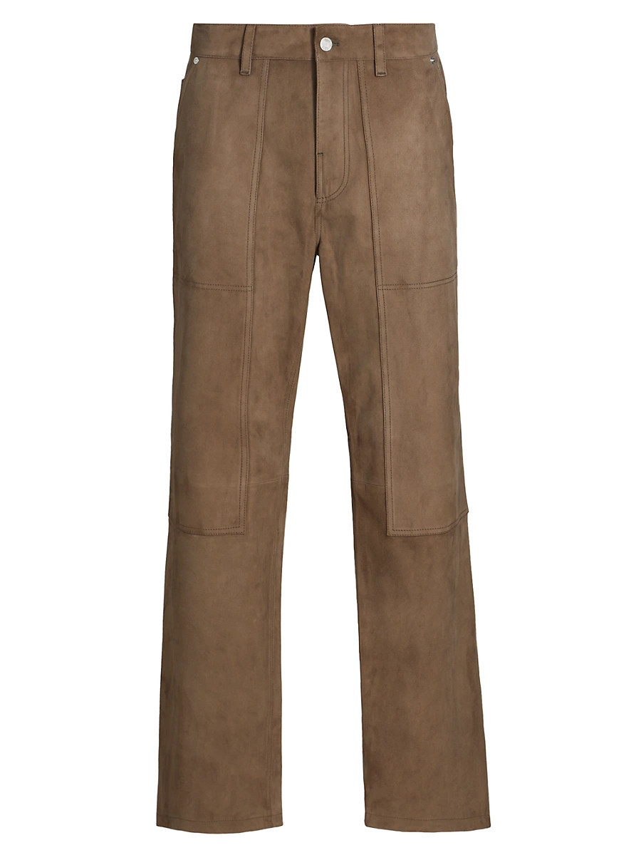Men's Suede Workwear Pants - Soft Mocha - Size 32 | Saks Fifth Avenue