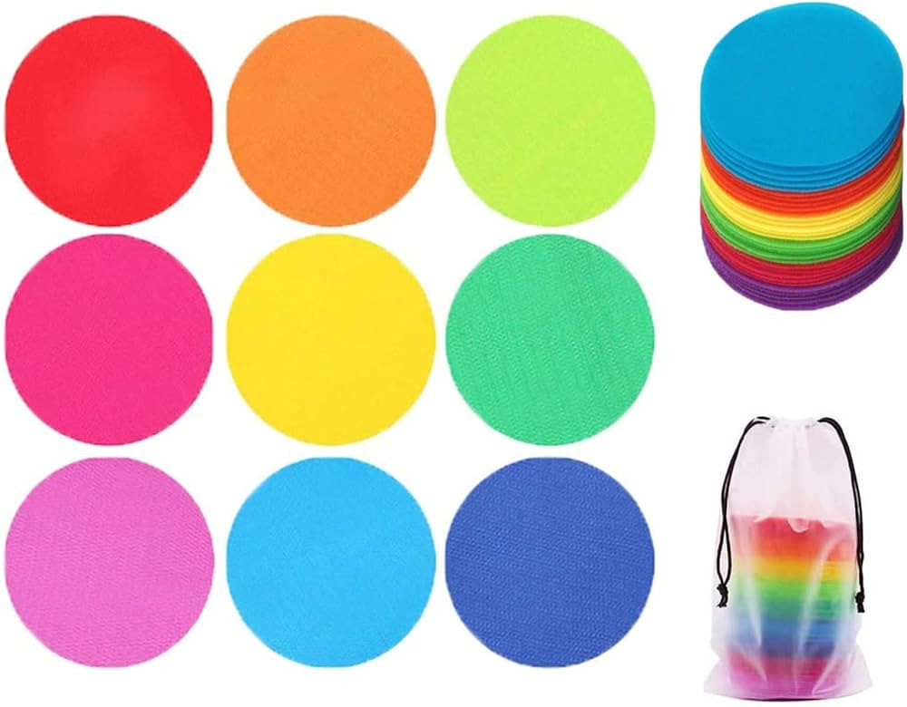 WELSTIK Spot Markers Carpet Markers for Classroom, 4" Rug Circles Marker Dots for Preschool, Kind... | Amazon (US)