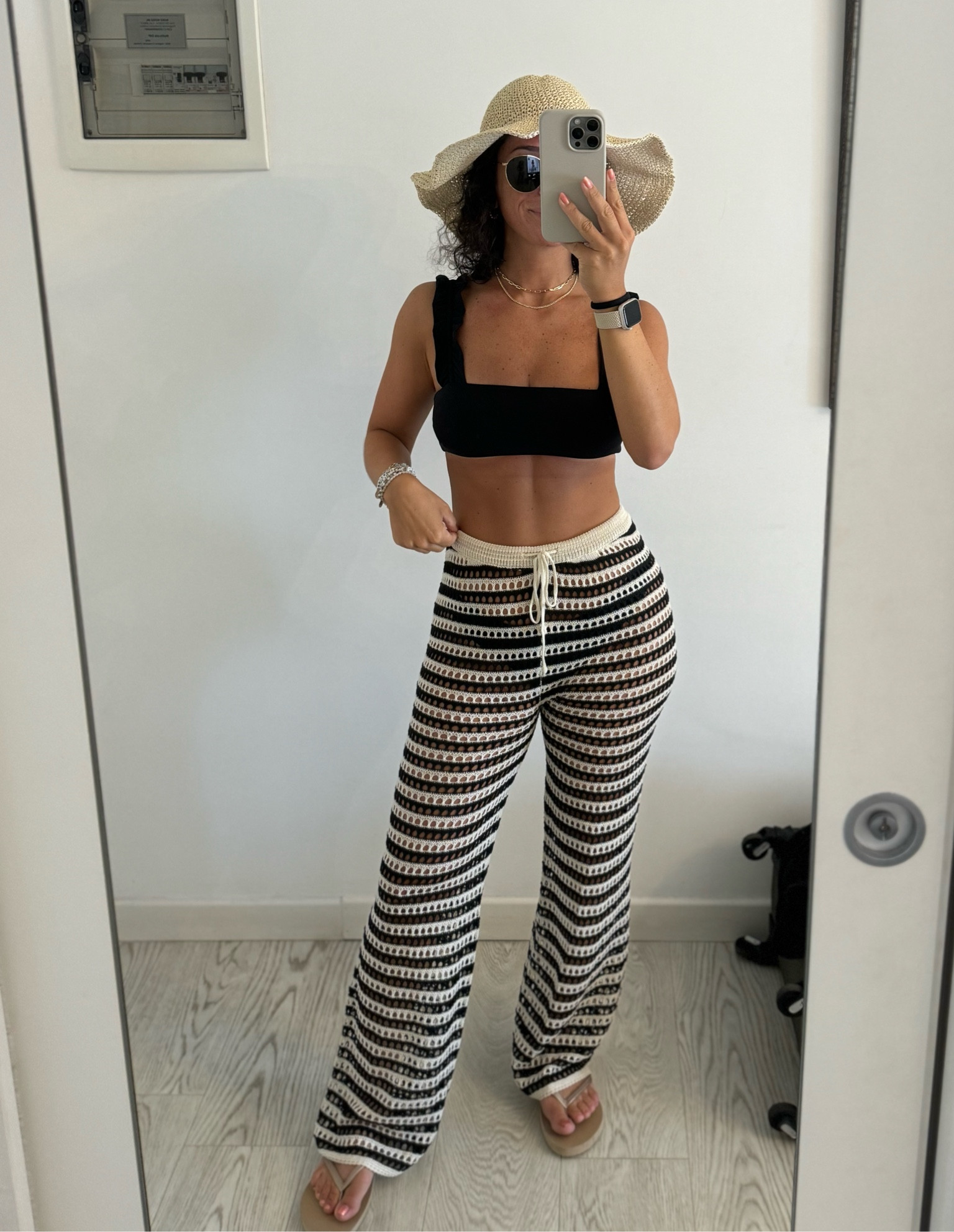 Cannot believe the price of these pants because the quality is 💯👌🏽 wearing size medium and adjusted the tie to fit tighter at the waist! Wearing size small in the Weworewhat bikini top 

#LTKSwim #LTKSummerSales #LTKStyleTip