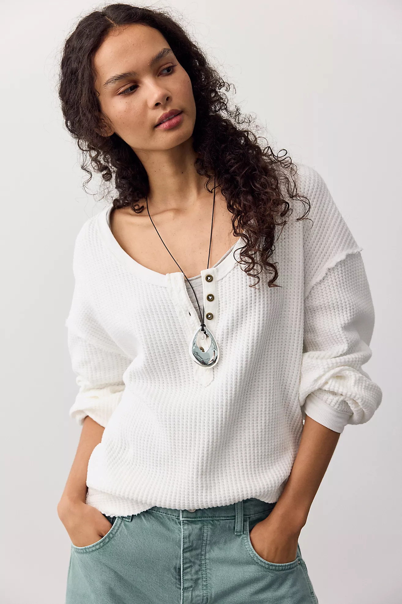 We The Free Montreal Oversized Thermal Henley | Free People (Global - UK&FR Excluded)