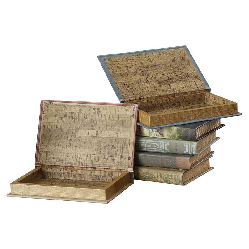 6 Piece Wood Book Box Set | Wayfair North America