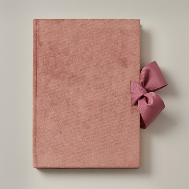 SUGAR PLUM VELVET RIBBON JOURNAL  BLUSH | Indigo (CA)