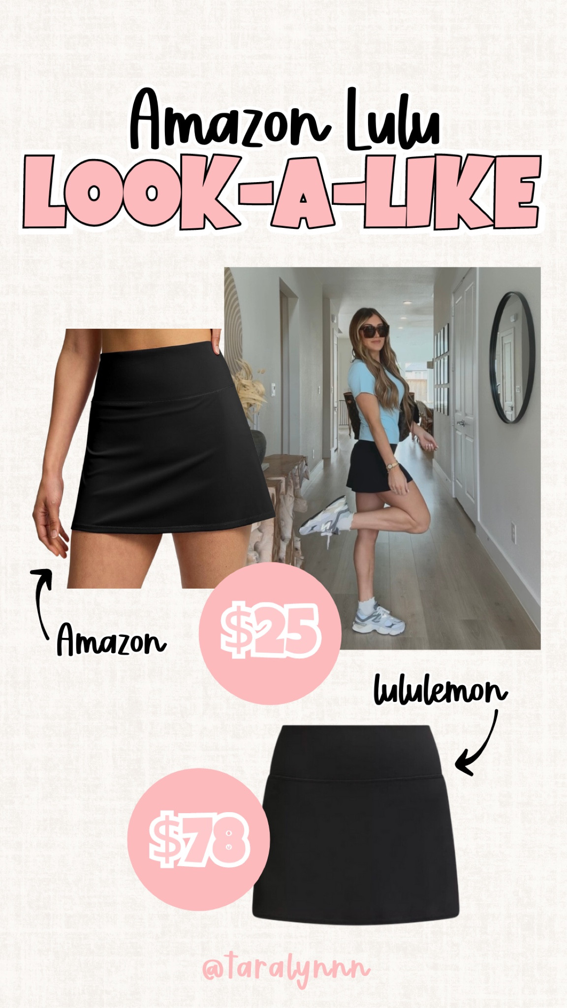 Amazon Lululemon Look-a-Like ✨ activewear high waisted skirt for less then half the price! So many colors to choose from

#activewear #active #gym #workout #lulu #lookalike #outfit #outfitidea #ootd #amazon #amazonoutfit

#LTKFindsUnder50 #LTKSaleAlert #LTKActive