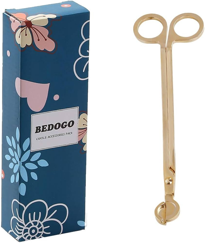BEDOGO Candle Wick Trimmer - Wick Cutter - Elegant Gift for Candle Lover (Gold) | Amazon (US)