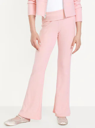 CozePlush Foldover Flare Leggings for Girls | Old Navy (US)