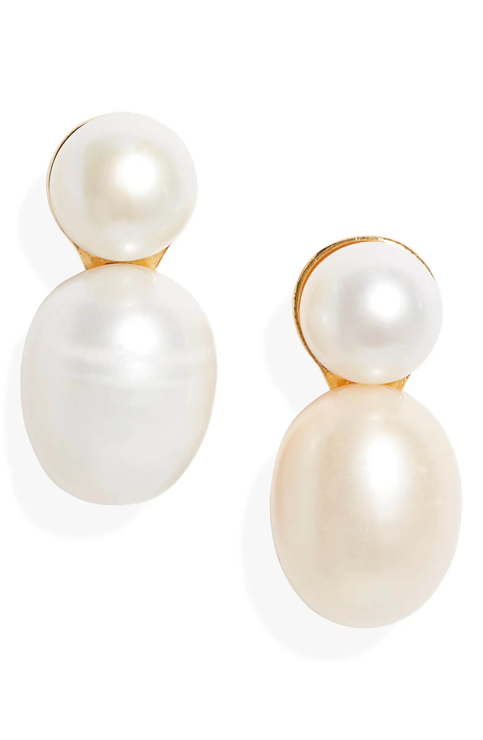 Lele Sadoughi Double Drop Pearl Earrings | Nordstrom | Nordstrom