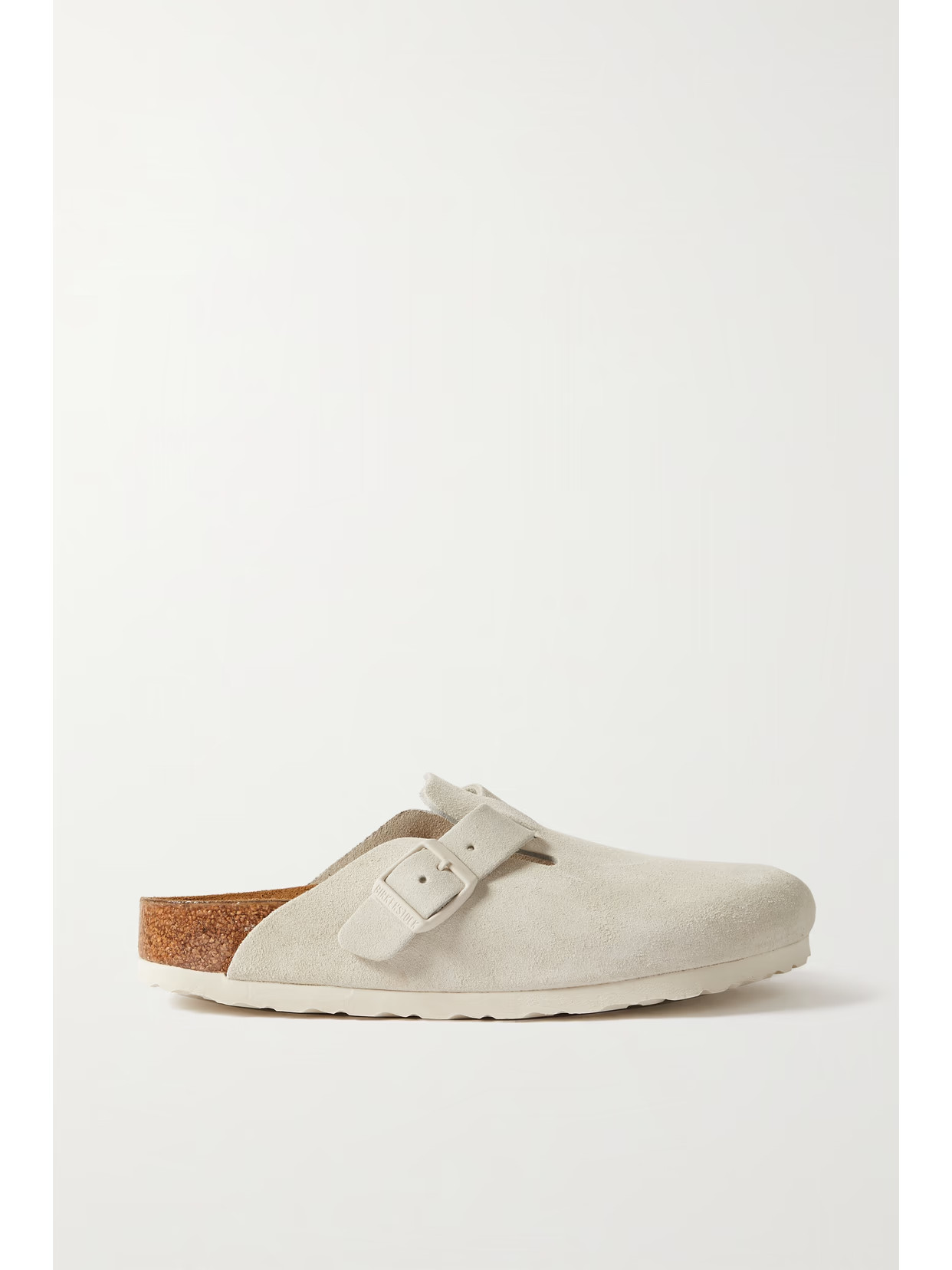 Birkenstock - Boston Suede Clogs - White | NET-A-PORTER (US)