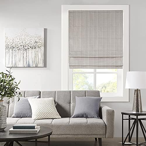 Madison Park Galen Cordless Roman Shades - Fabric Privacy Panel Darkening, Energy Efficient, Thermal | Amazon (US)