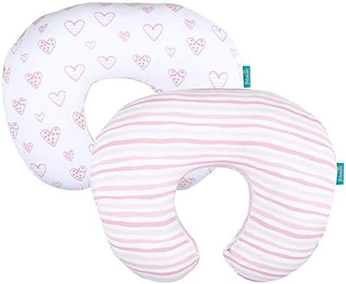 Biloban Nursing Pillow Cover 2 Pack for Boppy Pillow 100% Stretchy Cotton Large Zipper Super Soft... | Amazon (US)