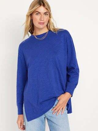Vintage Long-Sleeve Tunic T-Shirt for Women | Old Navy (US)