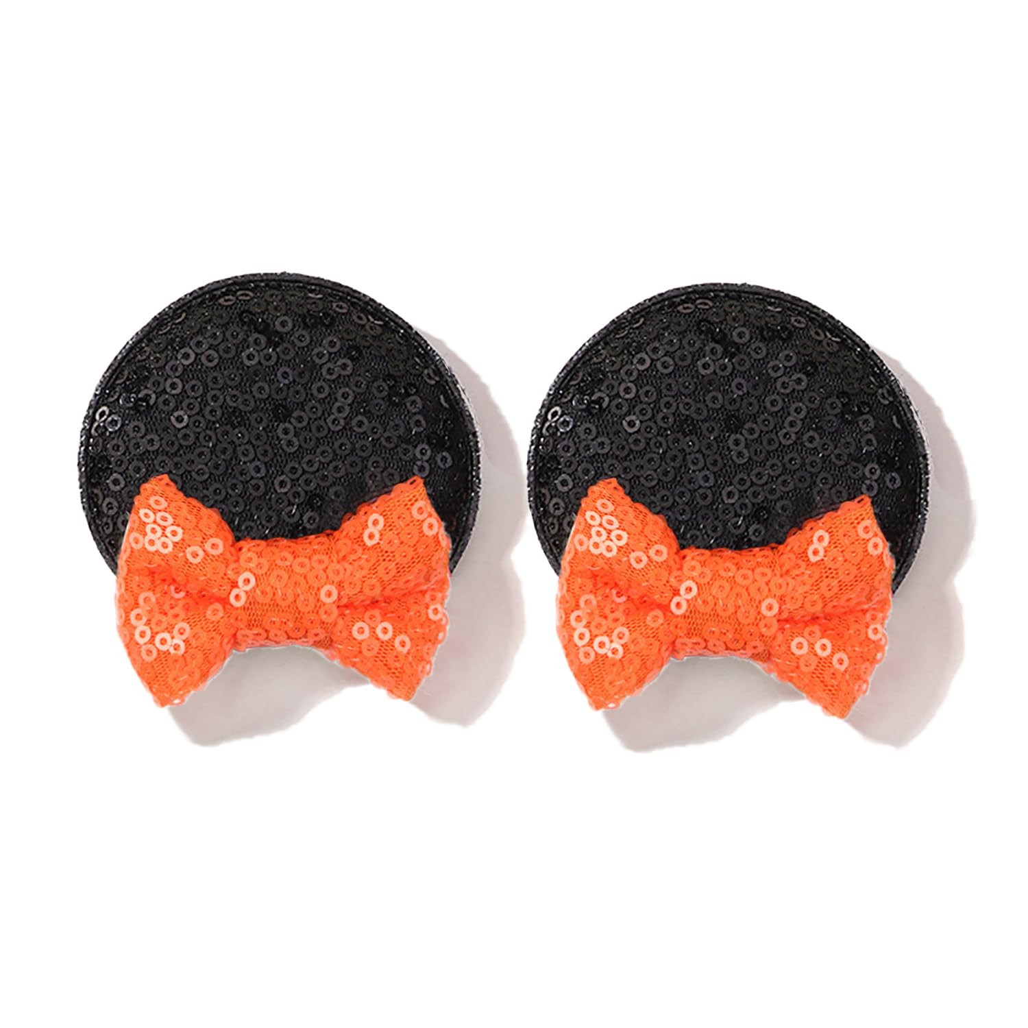 Ayesha Halloween Mouse Ears Hair Clips for Toddler Girls Orange Mouse Bows Barrettes Hair Accesso... | Amazon (US)