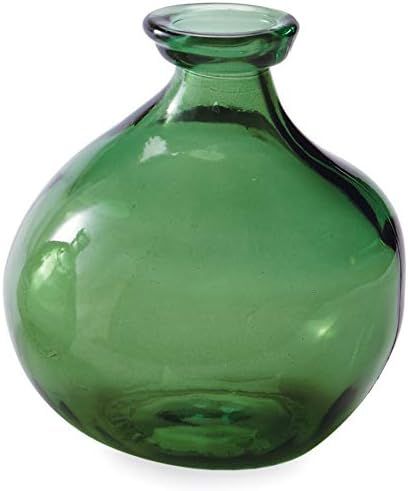 Mud Pie Recycled Green Spanish Rounded Small Glass Vase | Amazon (US)