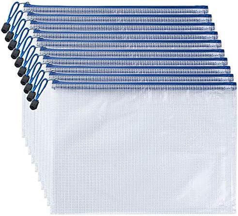 AUSTARK 10Pcs Zipper File Bags Plastic Zipper Pouch Waterproof Document Pouch Zipper Folders Rece... | Amazon (US)