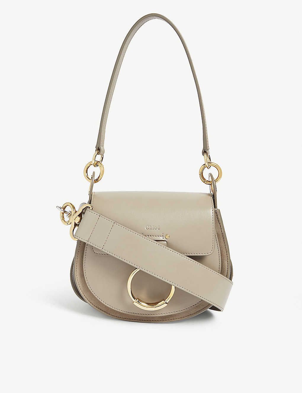 Tess leather and suede cross-body bag | Selfridges