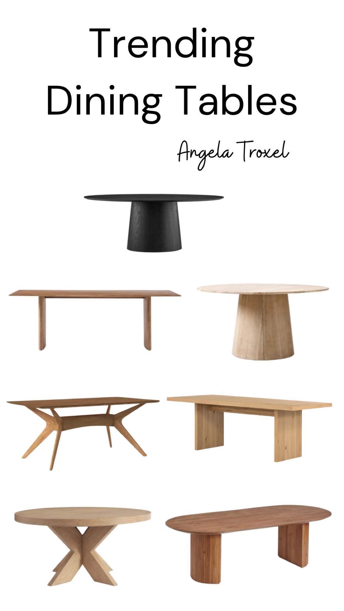 Modern Scandinavian dining table, round, rectangle, oval. West elm furniture, McGee & co, wayfair, all modern, pottery barn.

#LTKhome #LTKSale #LTKsalealert