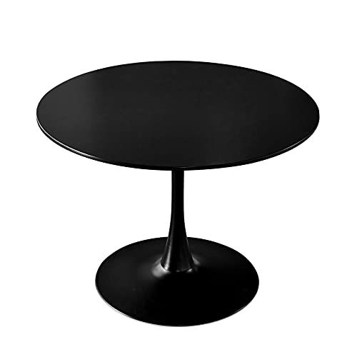 FMD 42 inch Round Tulip Pedestal Dining Table Black Mid-Century Modern Table, Black, FMD-Tulip-BK-42 | Amazon (US)