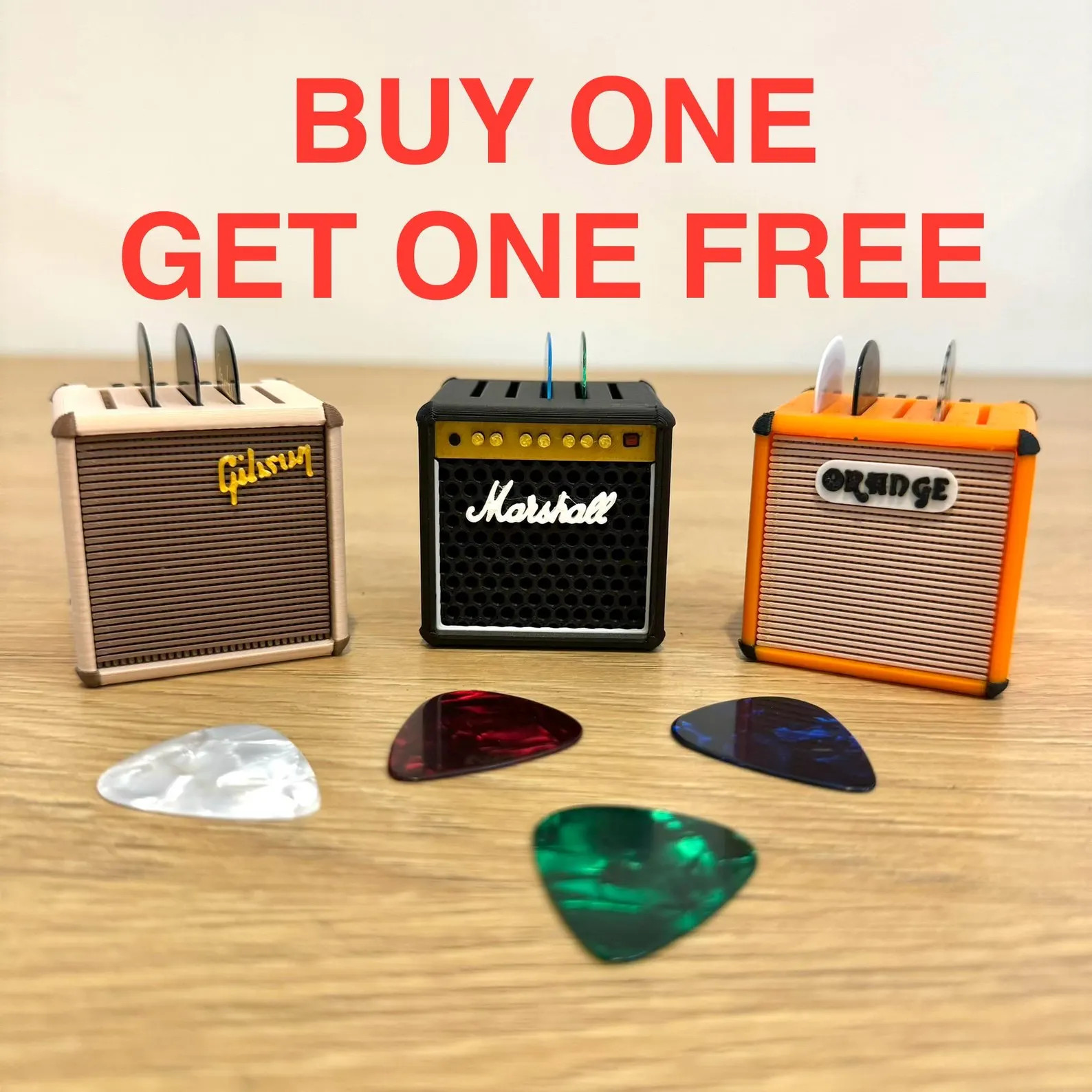 Mini Guitar Amp Pick Holder Marshall Gibson Orange Fender | Etsy (US)