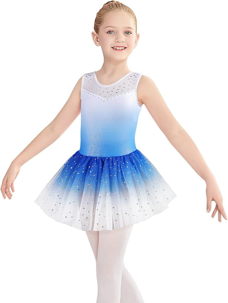 Girls Gymnastics Leotards with Skirt Ballet Tutu Dance Dress Toddler Kid Flutter Sleeve Mermaid G... | Amazon (US)