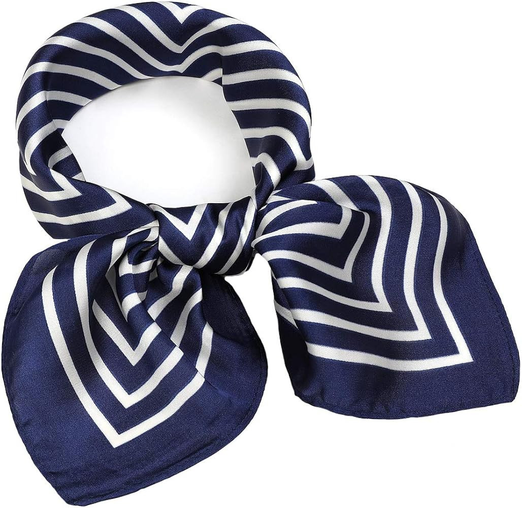 Silk Like Scarf Square Handkerchief Satin Ribbon Neck Scarfs for Women 21''x21'' | Amazon (US)