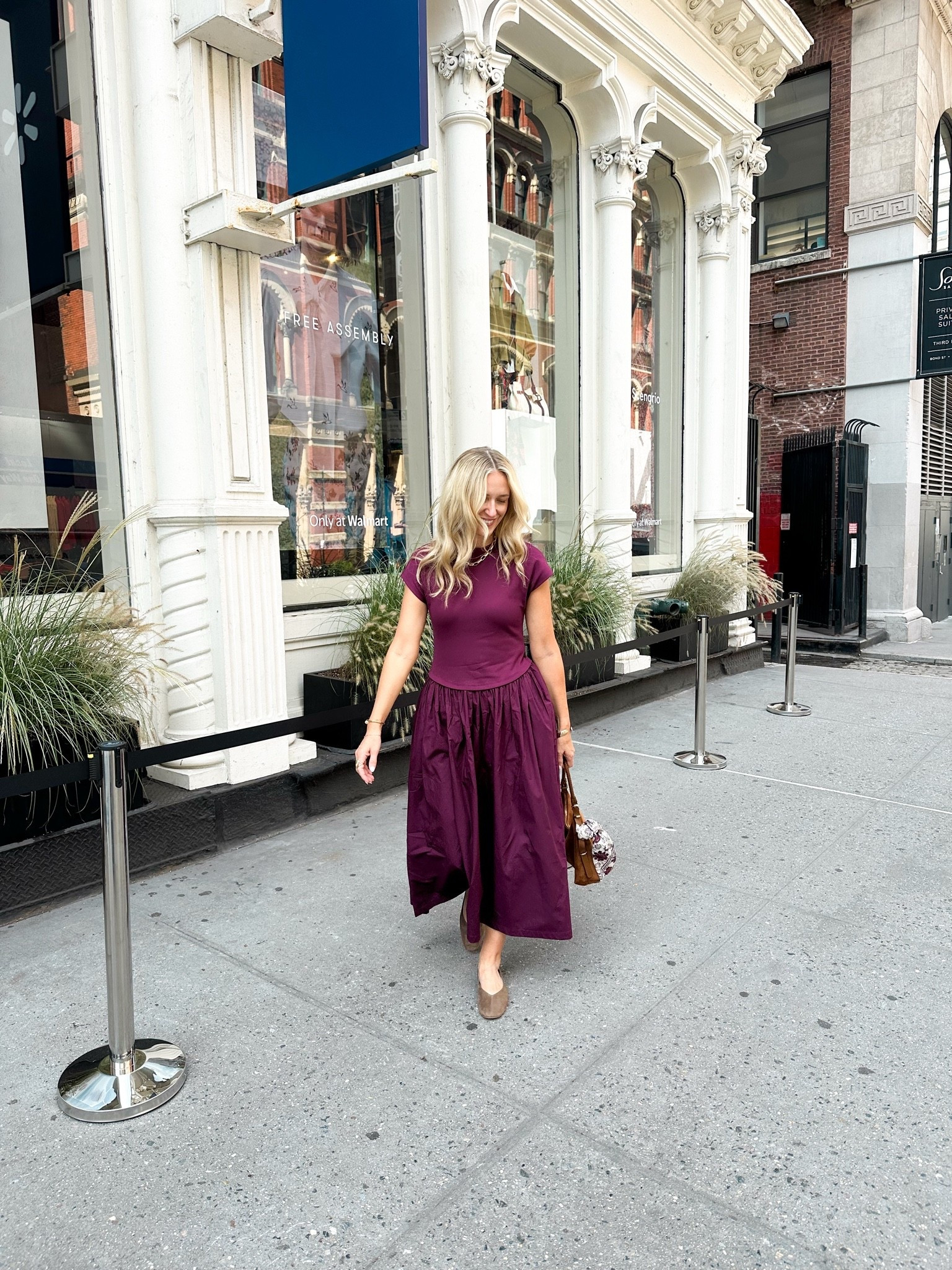 Walmart Fashion in NYC 🤎 I wore this mixed media dress to the Walmart Fashion pop-up today and it was the perfect outfit for walking around the city! So comfortable, has pockets, and I love the rich color for fall. Wearing a size medium and it runs true to size.

#LTKNYFW #LTKdayinmylife #LTKmomlife