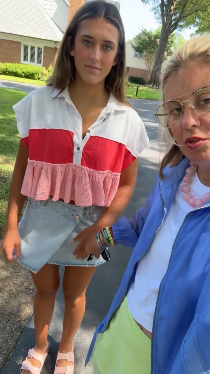 OOTD….Spanx for me and how cute is MC’s new skirt?!? 
I’m in xs tee & jacket, small skort and 8 sneaker. 

*code Catherine20 at Allie + Bess

#LTKdayinmylife #LTKootd #LTKmomlife