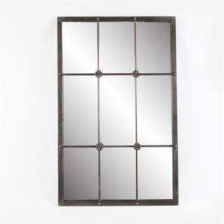 Medium Rectangle Brown Contemporary Mirror (23.8 in. H x 37.75 in. W) | The Home Depot