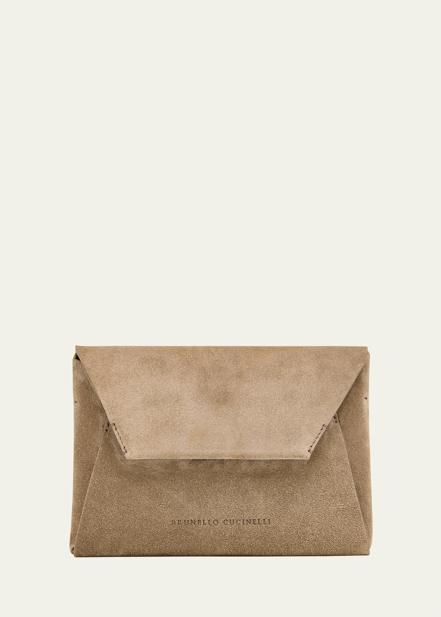 Brunello Cucinelli Envelope Flap Suede Wallet on Chain | Bergdorf Goodman