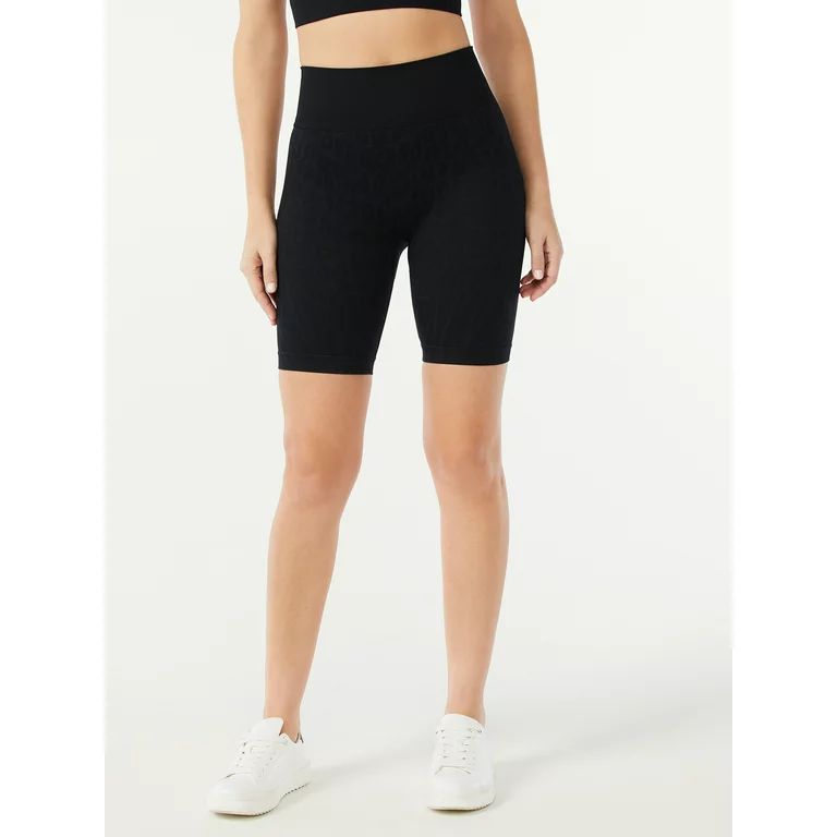 Sofia Active by Sofia Vergara Women's Seamless High Waisted Animal Print Bike Shorts | Walmart (US)