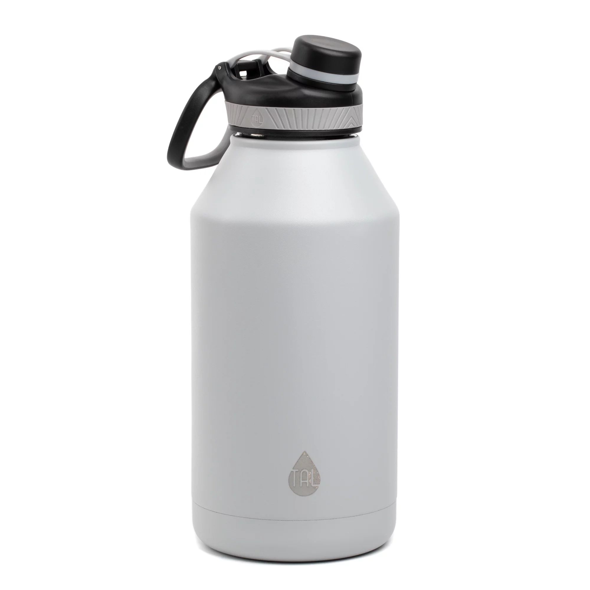 TAL Ranger 64 oz Gray Solid Print Stainless Steel Water Bottle with Wide Mouth and Flip-Top Lid -... | Walmart (US)