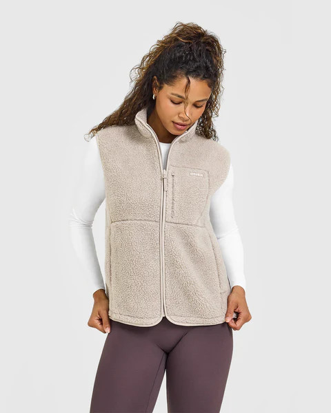 Fleece Gilet with Chest Pocket 
 Warm Sand | Oner Active (UK / US)