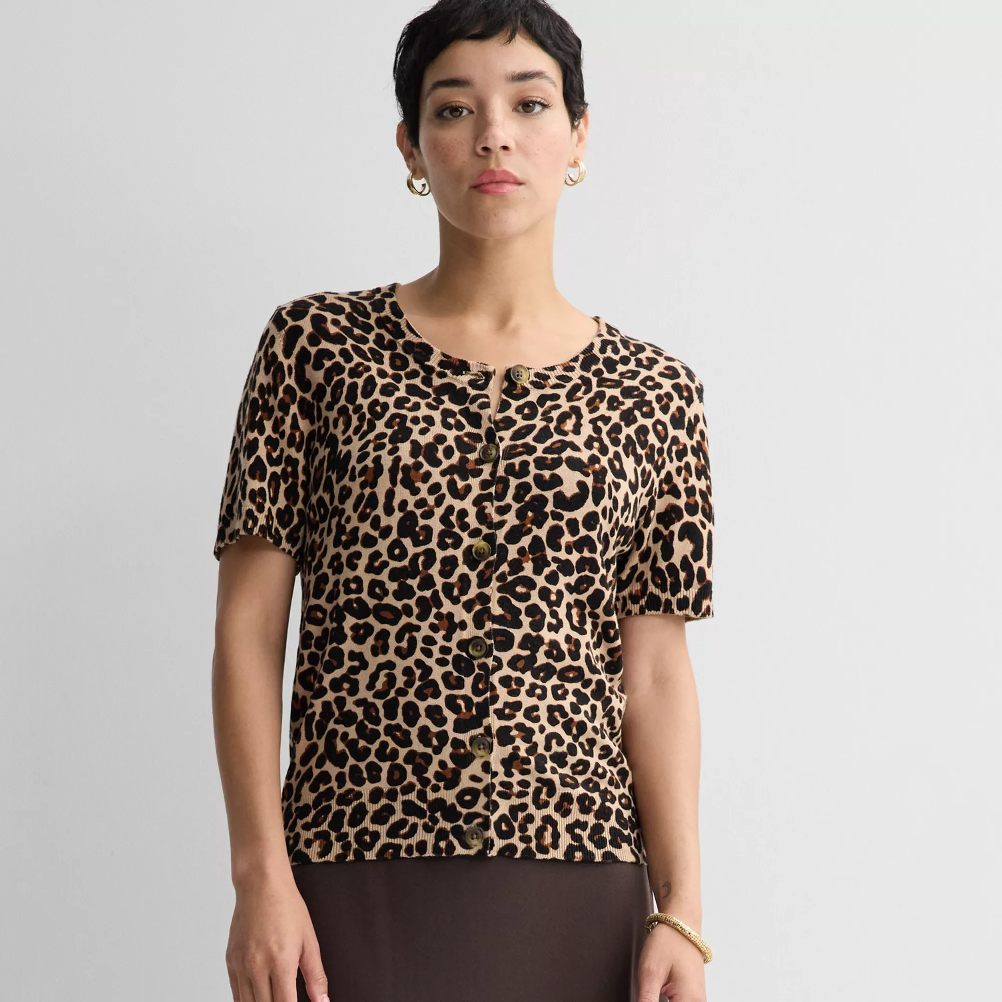 Women's Nine West Jersey Short Sleeve Cardigan | Kohl's