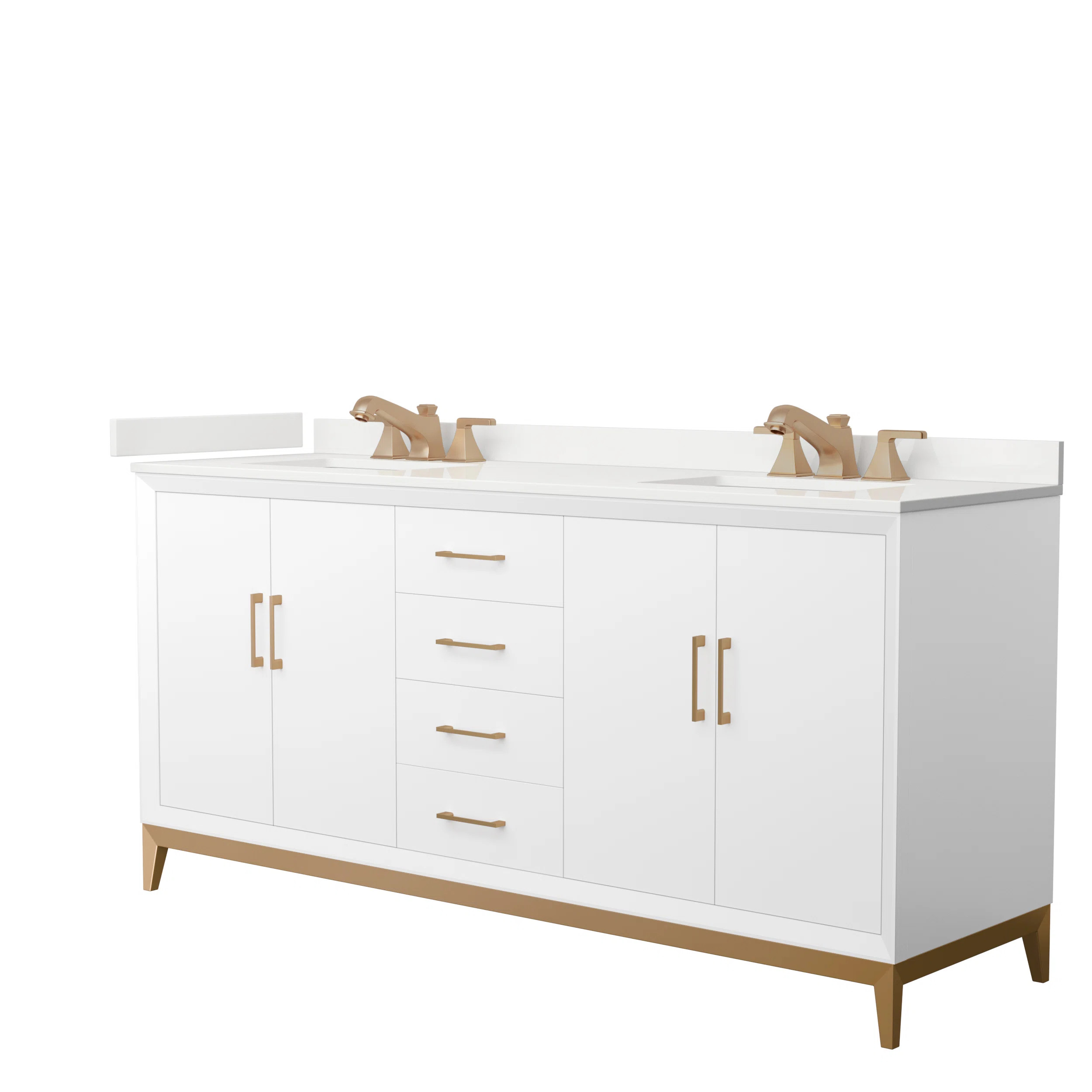 Wyndham Collection Amici 72 Double Bathroom Vanity with Top | Wayfair | Wayfair North America