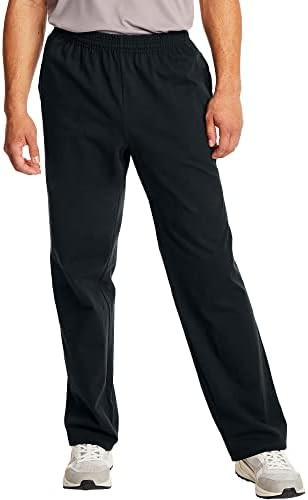 Hanes Mens Essentials Men’s Sweatpants, Men’s Cotton Jersey Pants with Pockets, 33” | Amazon (US)