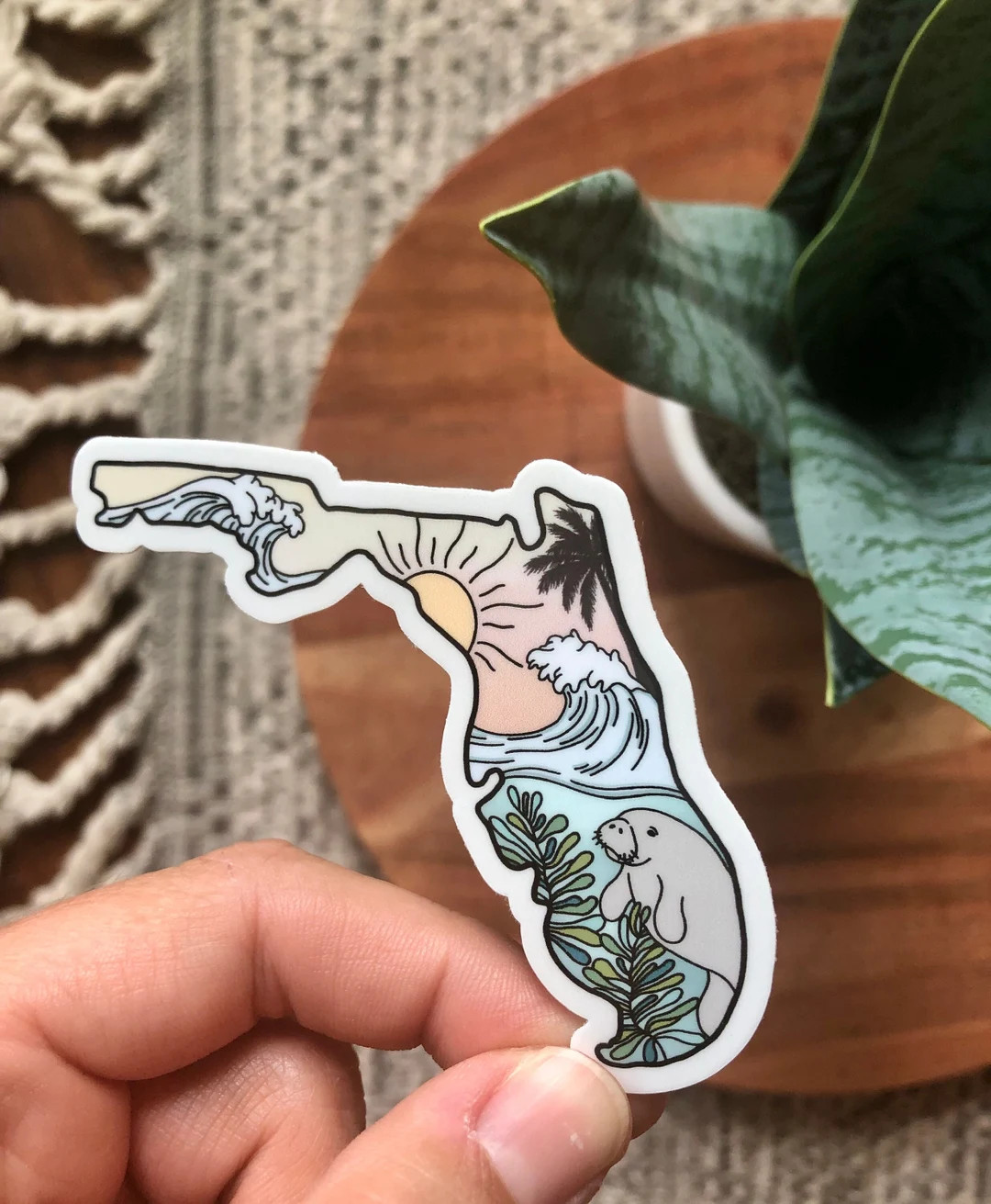 Florida Sticker Everglades National Park Sticker Manatee Sticker Florida State Sticker Florida Fl... | Etsy (US)