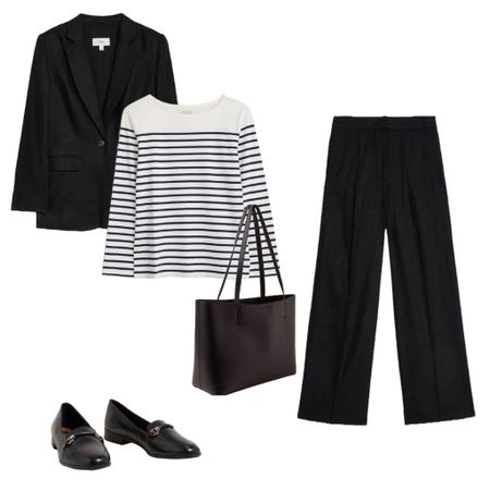 Capsule wardrobe for work #linensuit #bretontop 

#LTKspring #LTKstyletip #LTKover50style