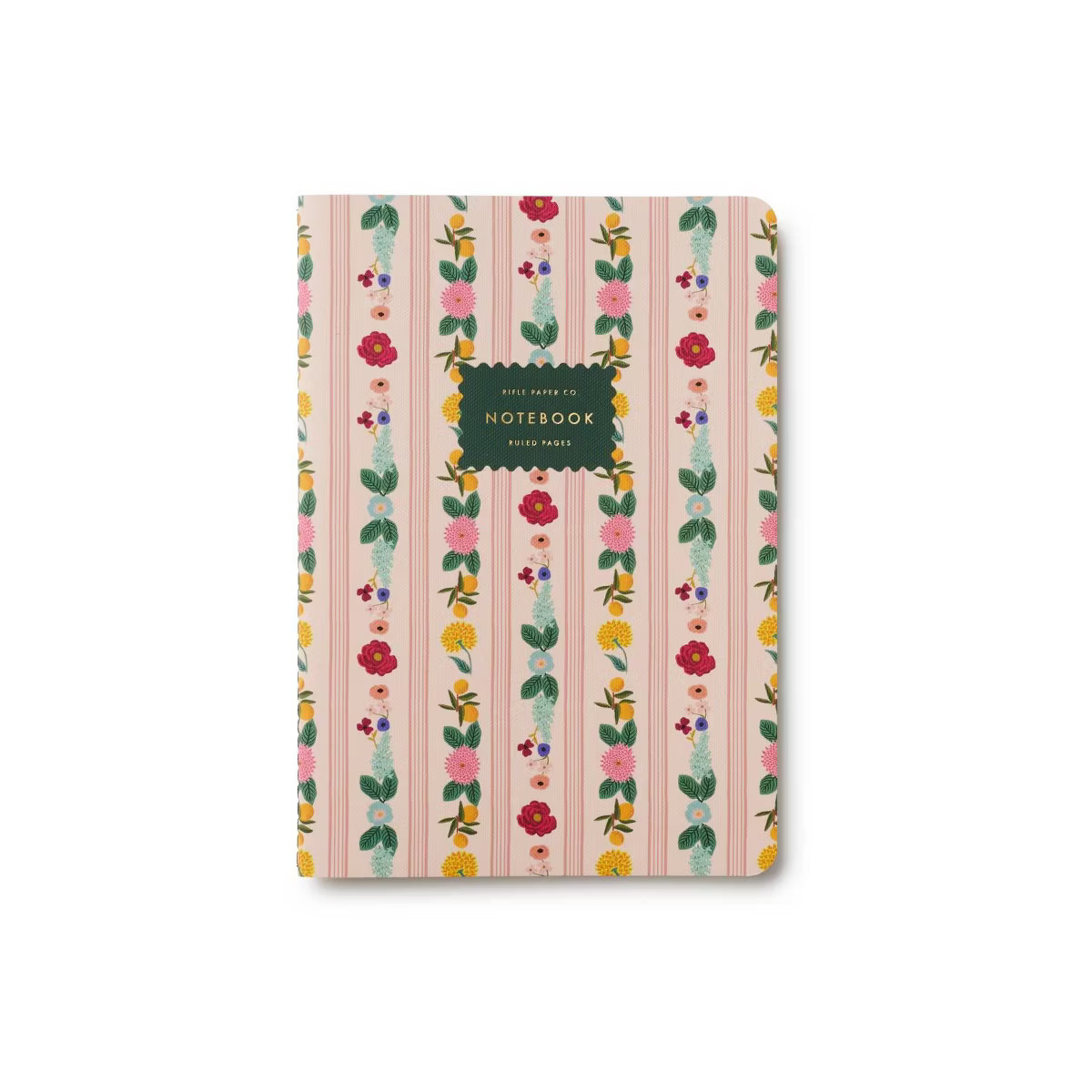 Rifle Paper Co. Floral Stripe Stitched Notebook | Target