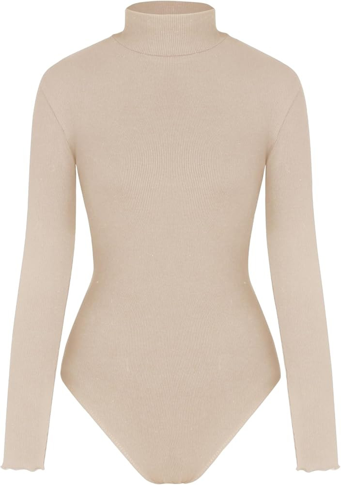 CIDER Women's Solid Turtleneck Bodysuit | Amazon (US)