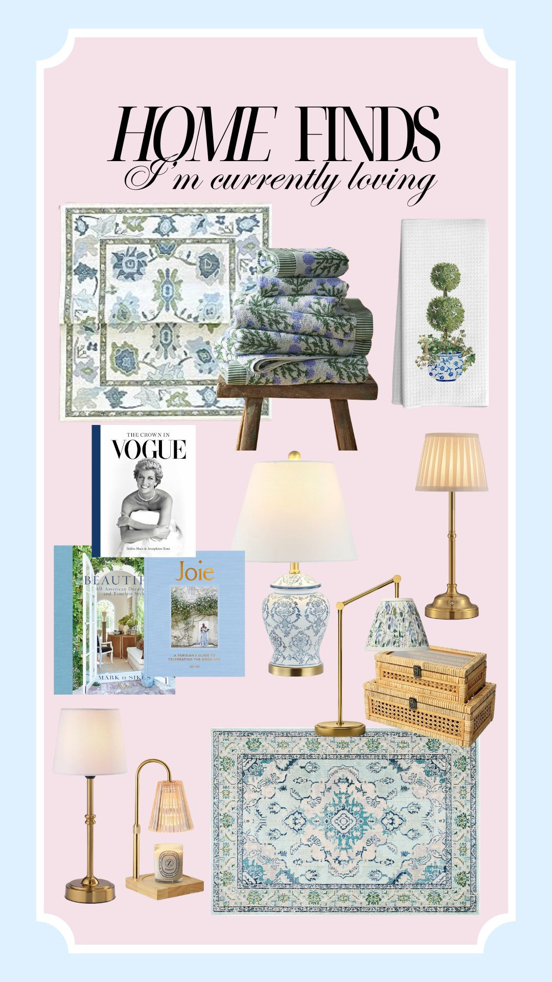 Currently loving these home finds from Amazon!


amazon finds, home decor, grandmillenial, coffee table decor, table lamp, rug, green and blue, home, towels, amazon, Rifle Paper Co 

 #LTKSeasonal #LTKHome #LTKFindsUnder100