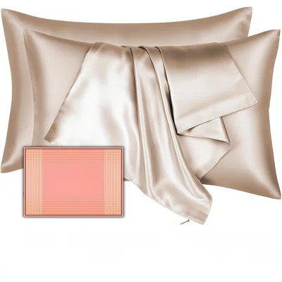 Mulberry Silk Pillow Cases 2 Pack King Size 20X36 Inches With Hidden Zipper, Ultra Smooth And Soft Breathable Cooling Silk Satin Pillowcase Set Of 2, | Wayfair North America