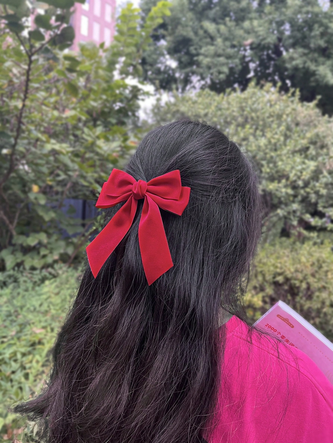 1 Women's Solid Color Double-layered Versatile Bow Hairpin Suitable For Any Occasion | SHEIN