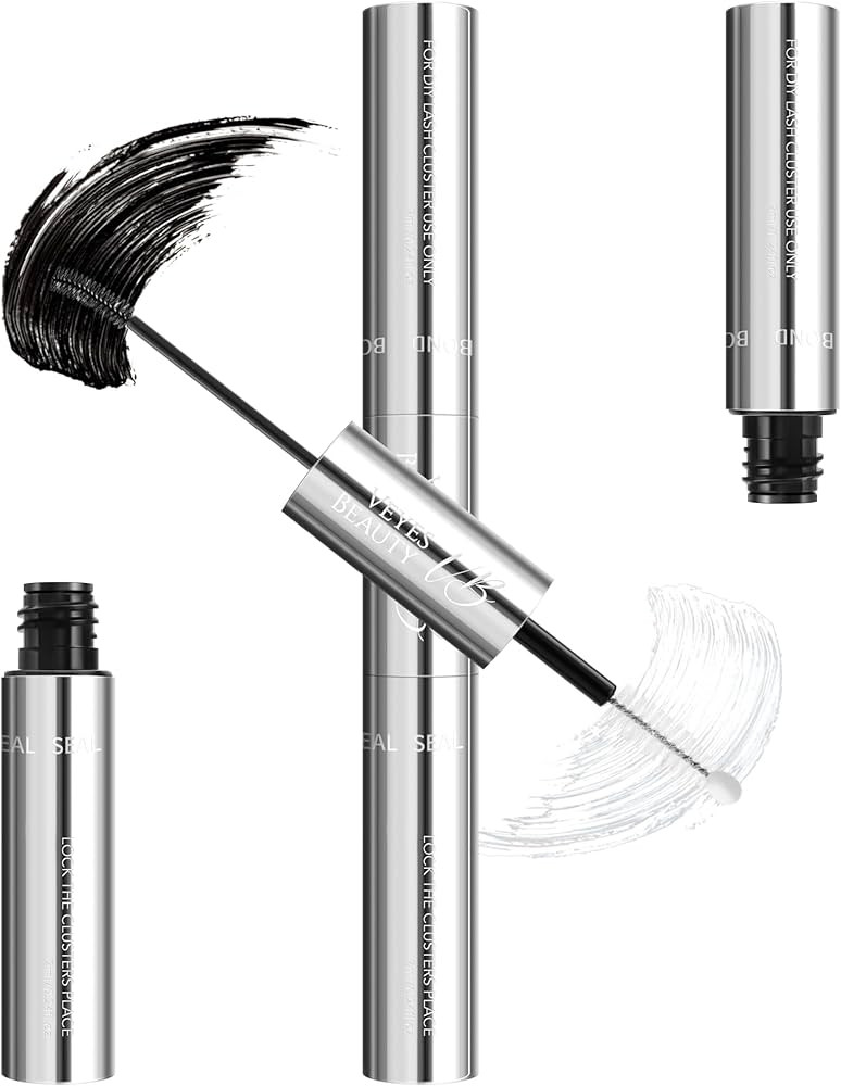 VEYESBEAUTY Lash Bond and Seal Waterproof 2 in 1 Cluster Lash Glue for Eyelash Extensions Long La... | Amazon (US)