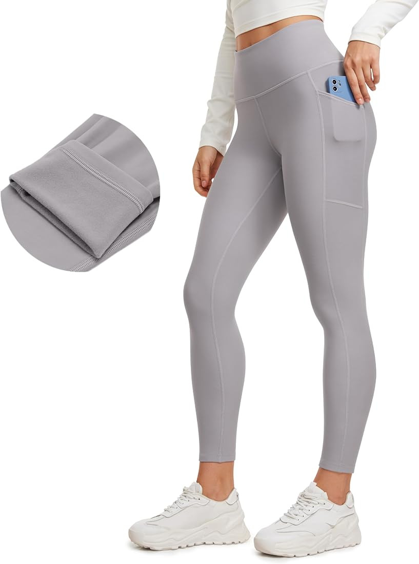 CRZ YOGA Thermal Fleece Lined Leggings Women 25'' - High Waisted Winter Workout Hiking Pants with... | Amazon (US)