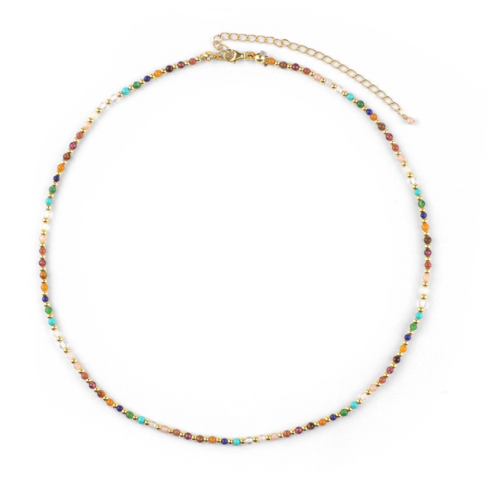 Master Healer 2mm Gemstone Necklace | Mint & Lily