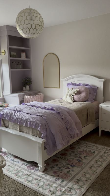 Little girls bedroom!

Purple 
Studio McGee 
Home Decor 
Floral 
Kids 
Girl

#LTKhome #LTKVideo #LTKkids