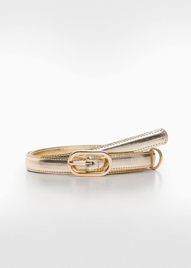 Oval buckle belt -  Women | Mango USA | MANGO (US)