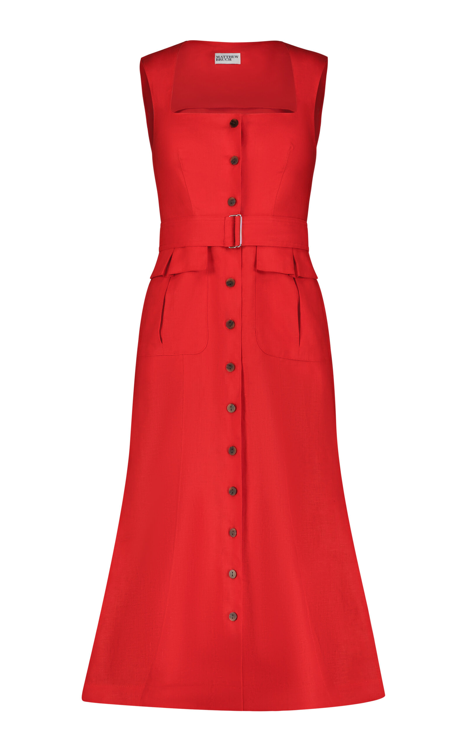 Apron Cargo Linen Midi Dress | Moda Operandi (Global)